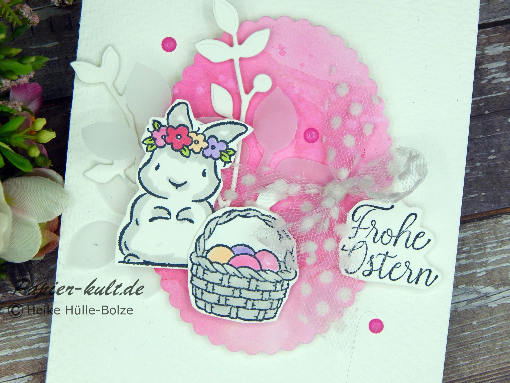 Grußkarte „Happy Easter Springtime“ (ESSWW010) – Mit Umschlag, 170 X 122 Mm